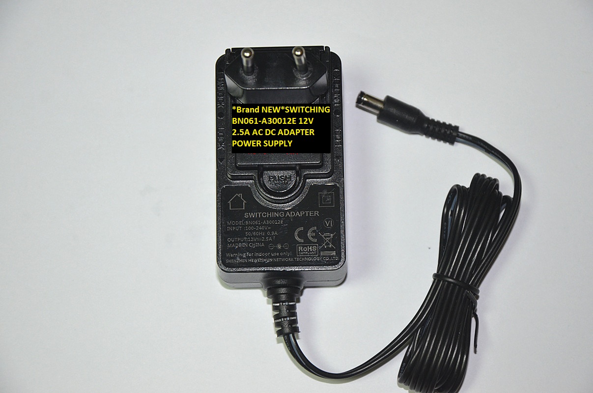 *Brand NEW*SWITCHING BN061-A30012E 12V 2.5A AC DC ADAPTER POWER SUPPLY
